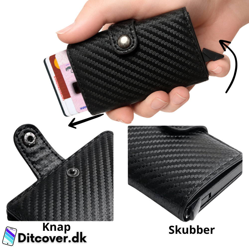 RFID Sikker Smart pung med skubbe-funktion